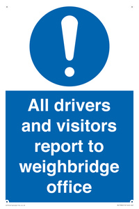 All drivers and visitors report to weighbridge office